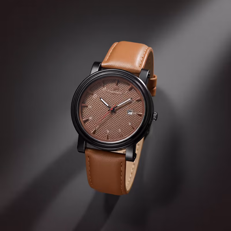 Fastrack Men's Genuine Leather Strap Watch