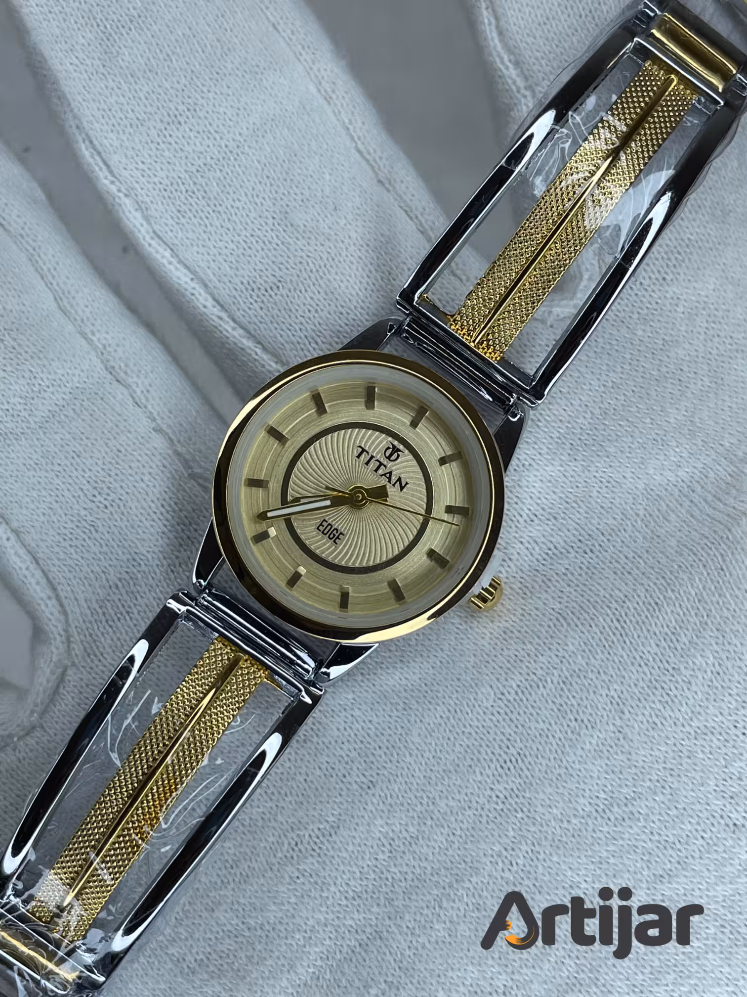 Titan Edge ATW001 Metal Bracelet Strap Watch for Women