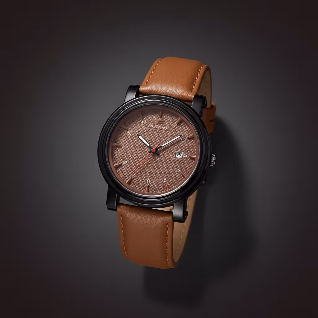 Fastrack AFA001 Genuine Leather Strap Watch for Men