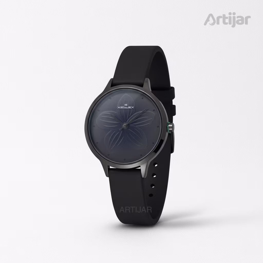 Xenlex AX001 Black Silicon Strap Watch for Women