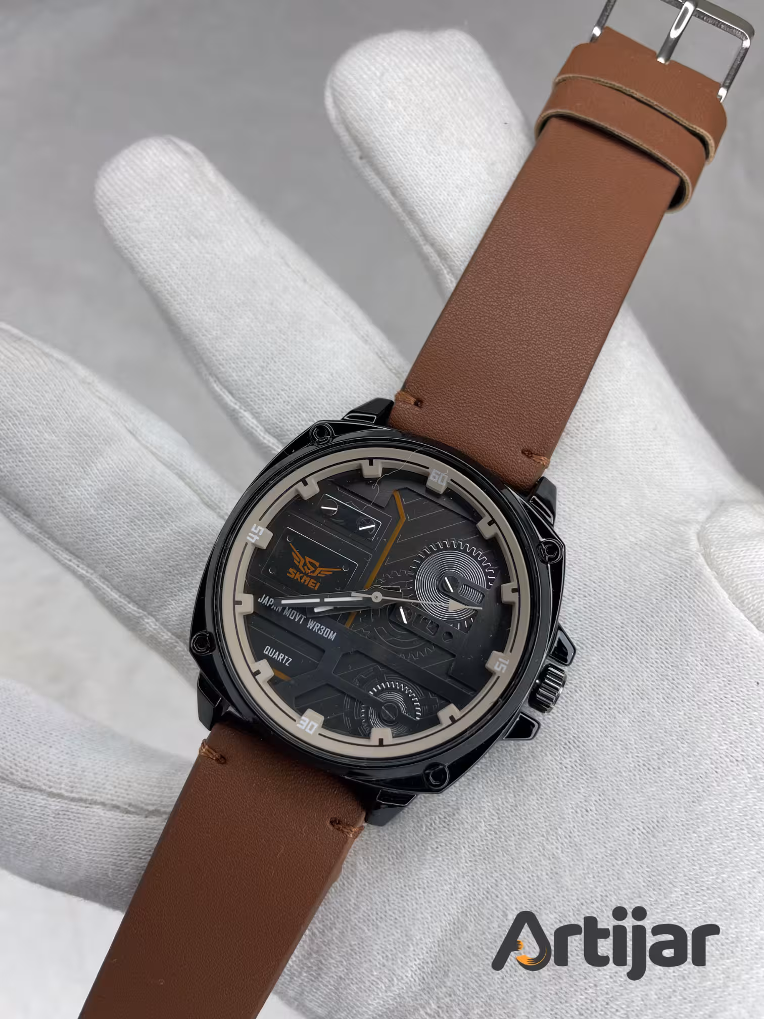 Skmei AS001 Japanese Movement Leather Watch